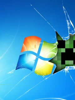 minecraft, windows, стекло, рабочий стол, game, игра