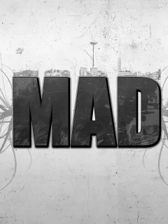 черно-белое, город, mad