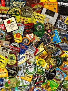 background, texture, beer labels