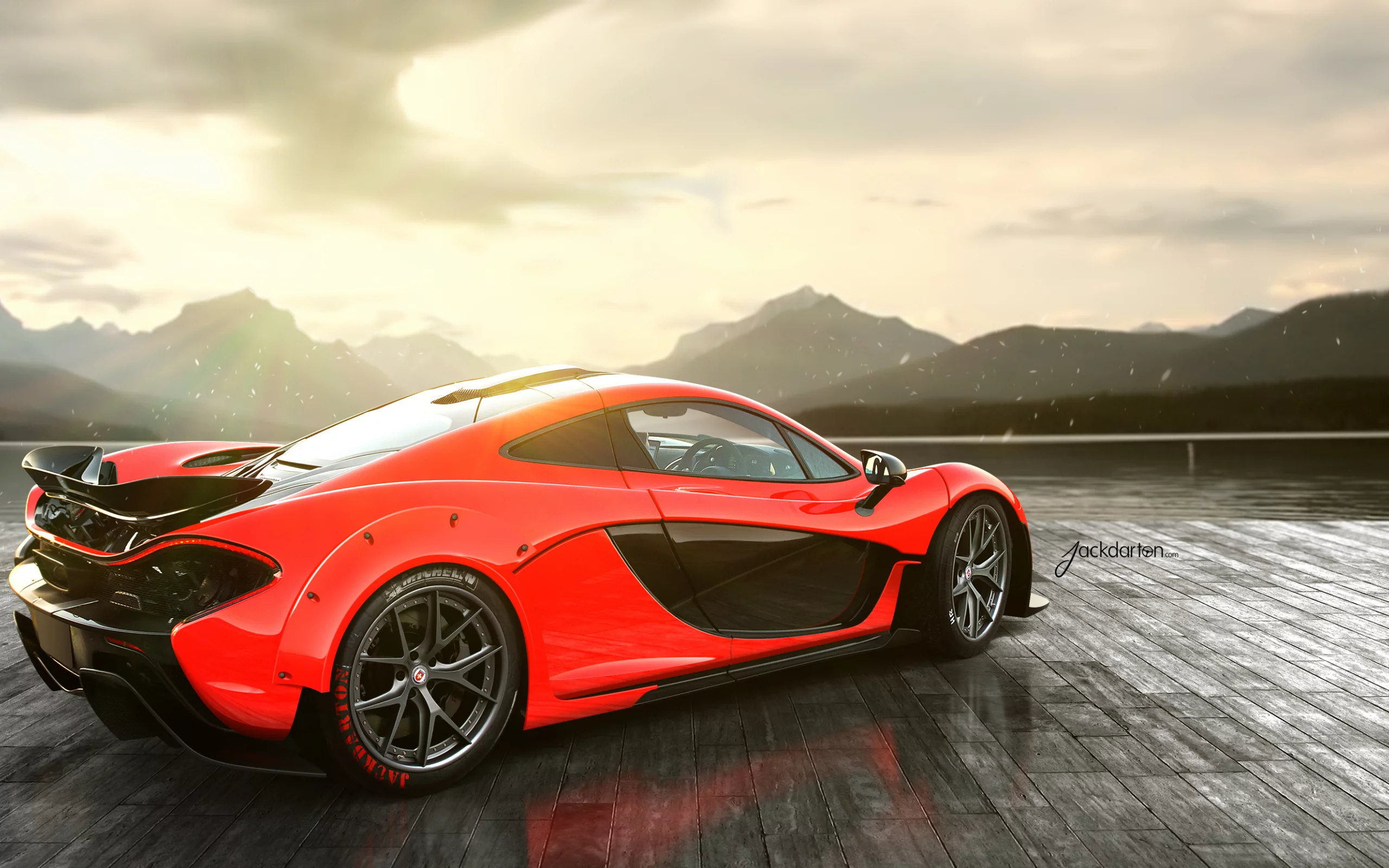 rear, p1, red, mclaren