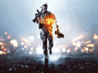 battlefield 4, экипировка, солдат, ходьба, оружие, bf4, дождь