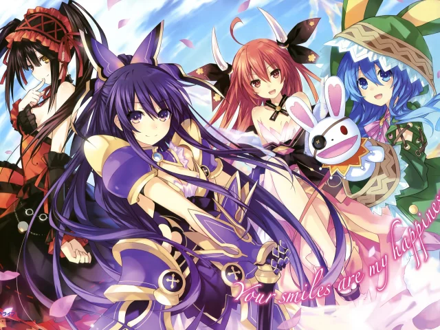 рандеву с жизнью, tsunako, девушки, аниме, арт, date a live