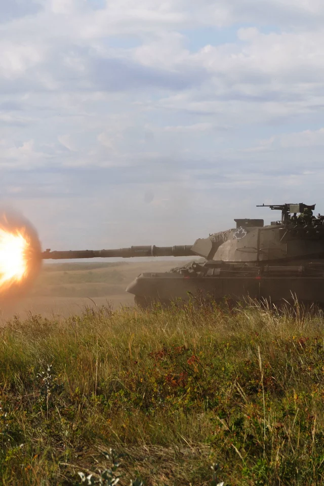 канадский, трава, боевой, огонь, leopard-c2, танк