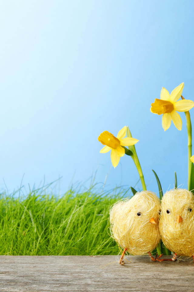 easter, eggs, spring, flowers, пасха, grass, springer, colorful, daffodils, весна