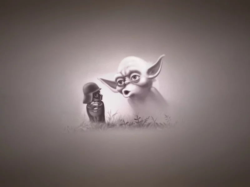 йода кукует, yoda, пародия, darth vader, дарт ве__йдер в тумане