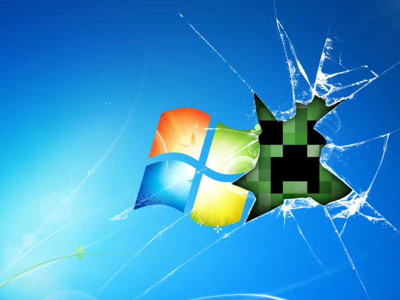 minecraft, windows, стекло, рабочий стол, game, игра