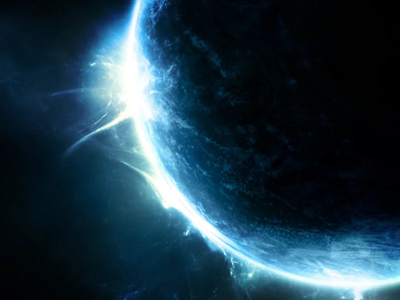 dark, glitter, blue, planet, sci fi