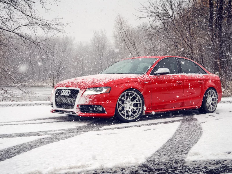 ауди, winter, снег, зима, s4, red, audi, красная