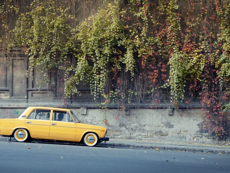 lada, желтая, low classic, лада, resto, vaz, шоха, обои, дорога, 2106