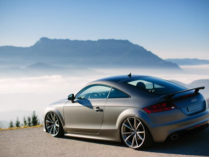 audi tt, горы, austria, туман, тюнинг