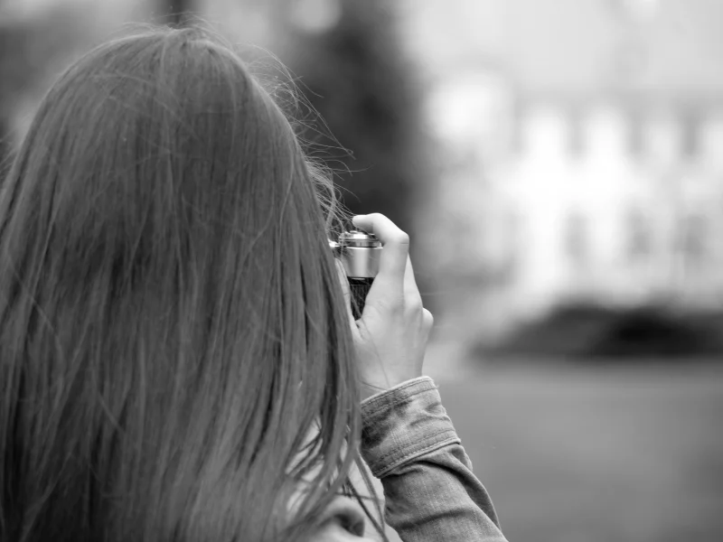 девушка, настроения, фотоаппарат, волосы, фотограф