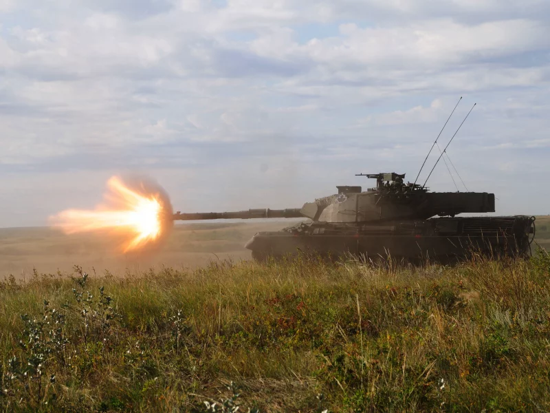 канадский, трава, боевой, огонь, leopard-c2, танк