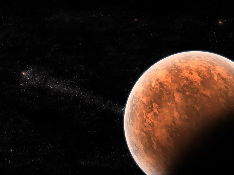 red, planet, black