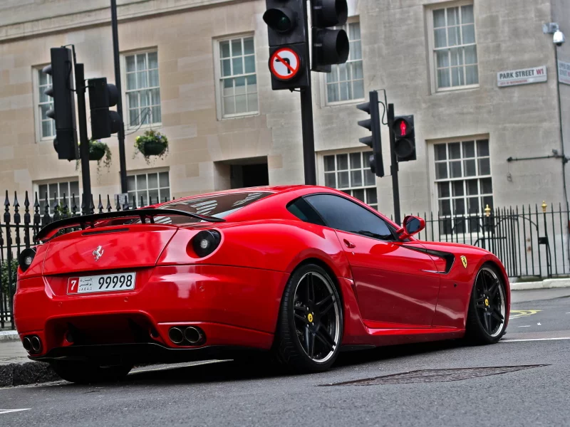 ferrari, феррари, красный, суперкар, 599 gto, город