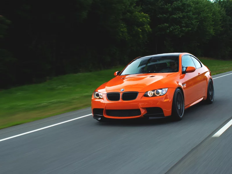 дорога, bmw, orange, road, оранжевый, speed, m3, бмв, скорость, e92