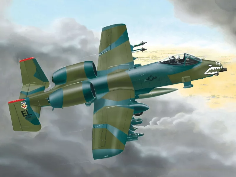 арт, небо, фэйрчайлд -рипаблик a-10 _тандерболт_ ii