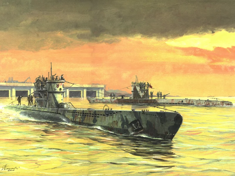 вмф германии, submarine, лодки, дизельные, подводные, арт