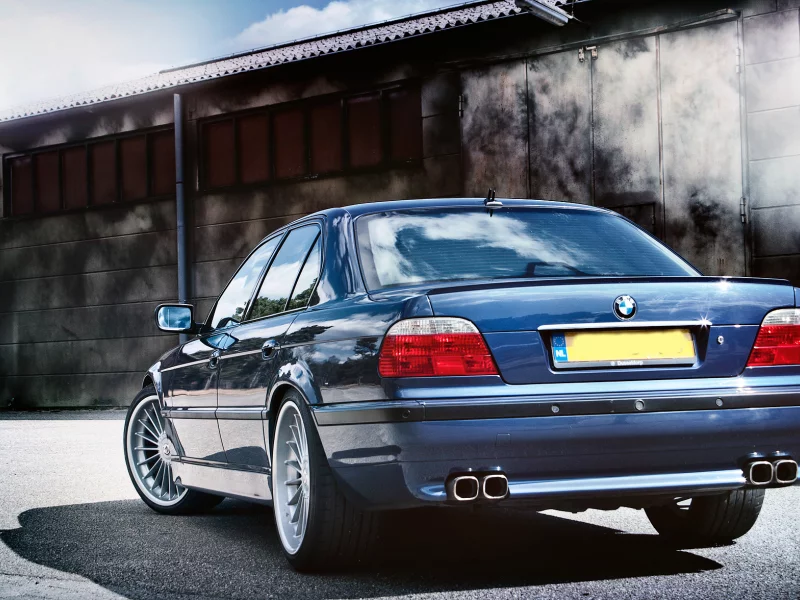 тюнинг, синяя, диски, классика, bmw e38, alpina, 750il, бмв