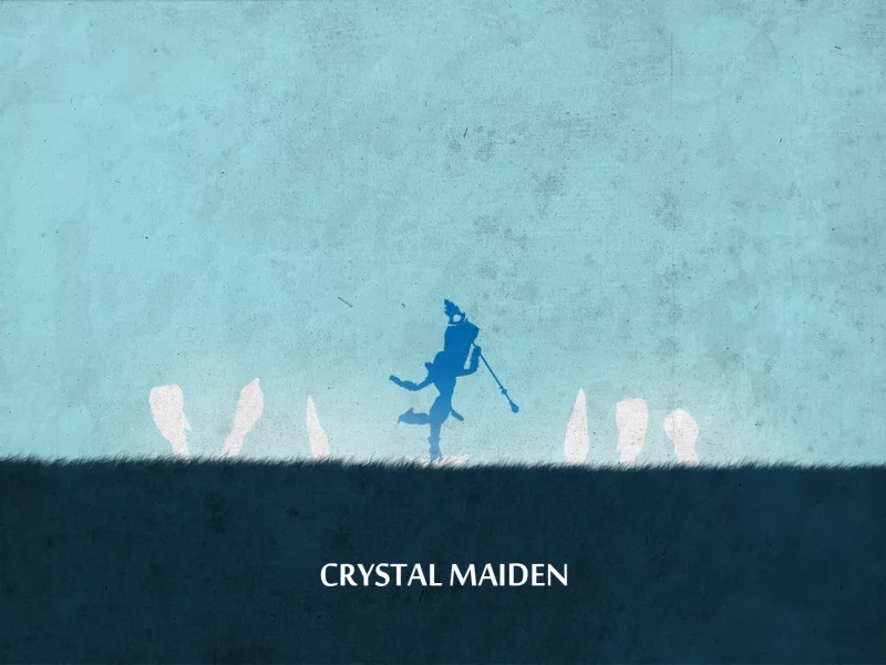 ice, blue, crystal maiden, minimalism, valve, dota 2, sheron1030
