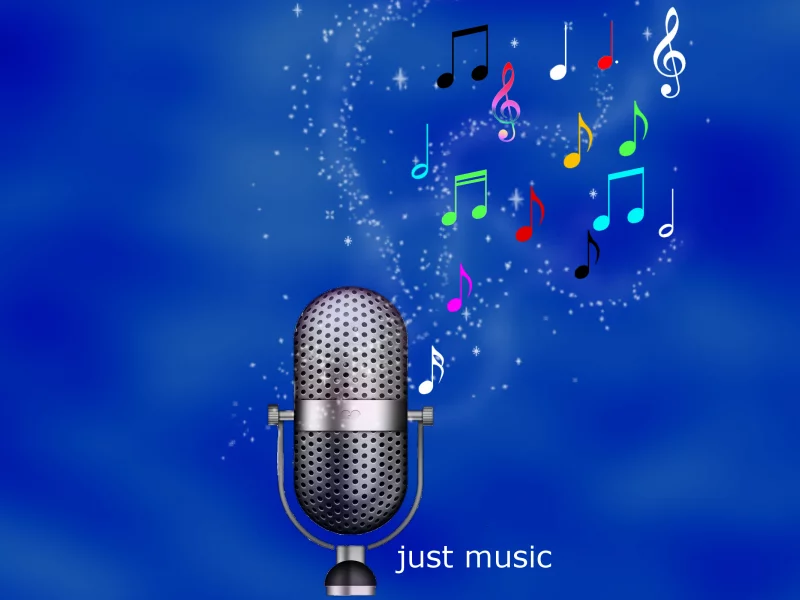 ноты, music, обои, микрофон, звук