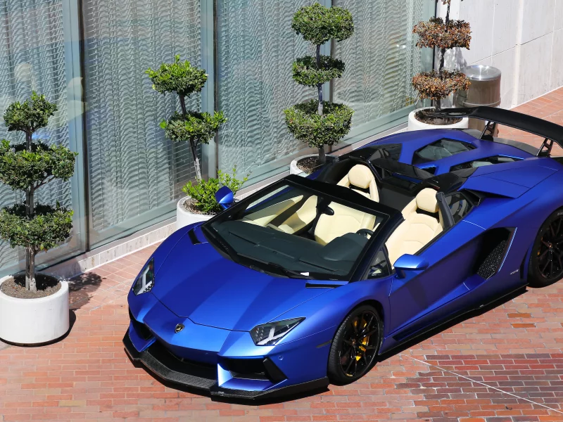 lp700-4, lamborghini, aventador, matte blue, roadster