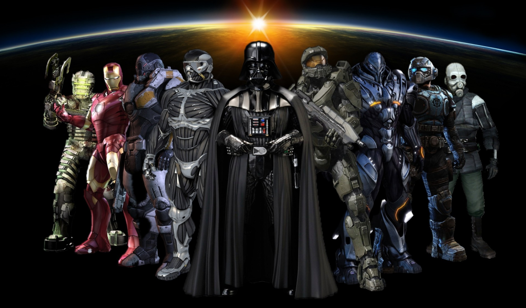 mass effect, star wars, iron man, crysis, game, darth vader, wallpaper, lord, hunter, dead space