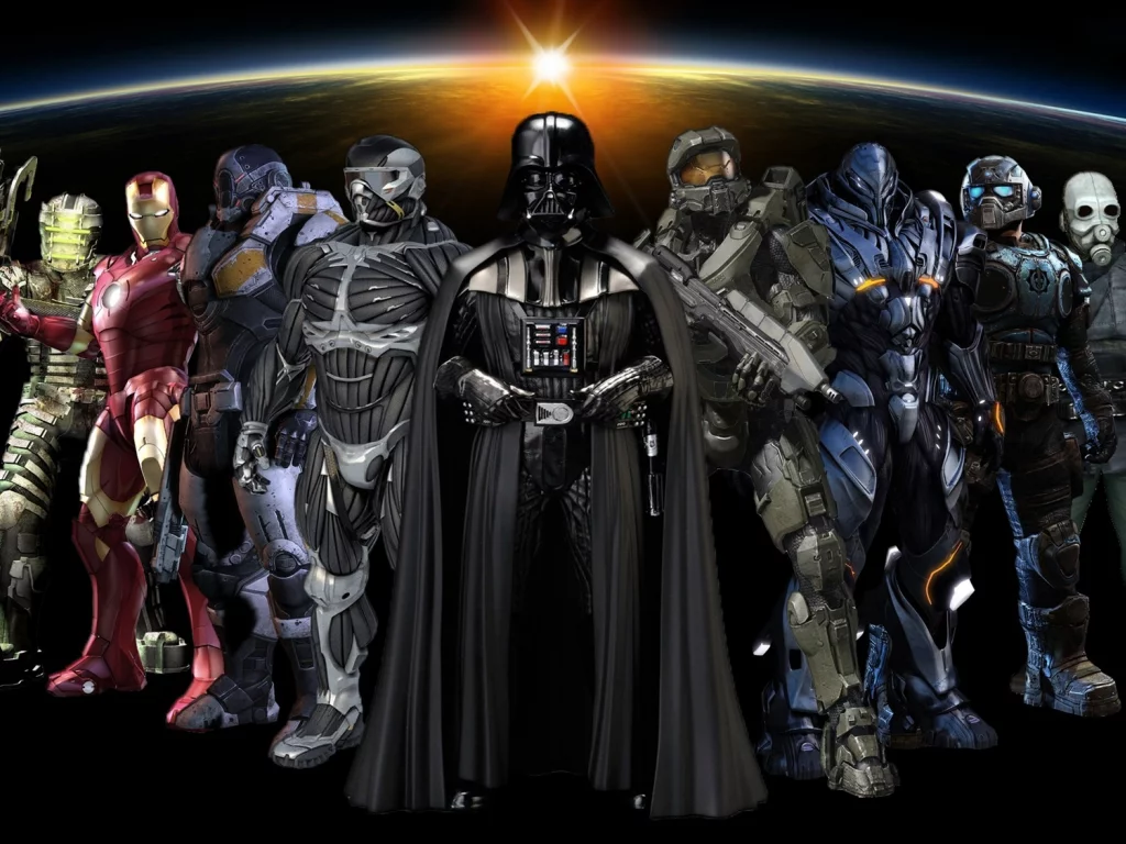 mass effect, star wars, iron man, crysis, game, darth vader, wallpaper, lord, hunter, dead space