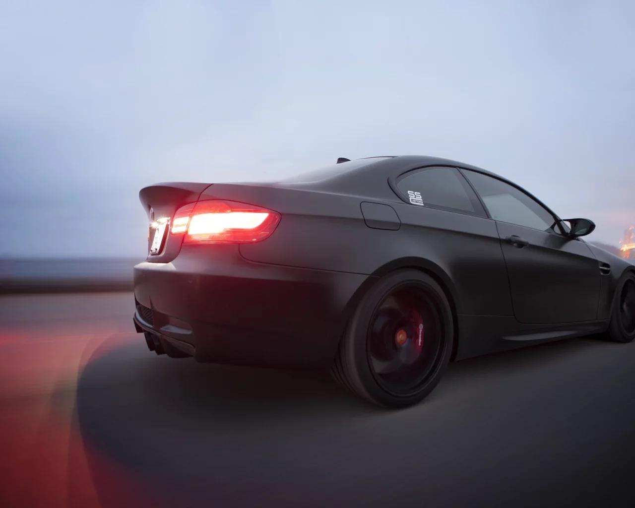 matte black, вид сзади, speed, bmw, m3, e92, бмв, матовый, чёрный