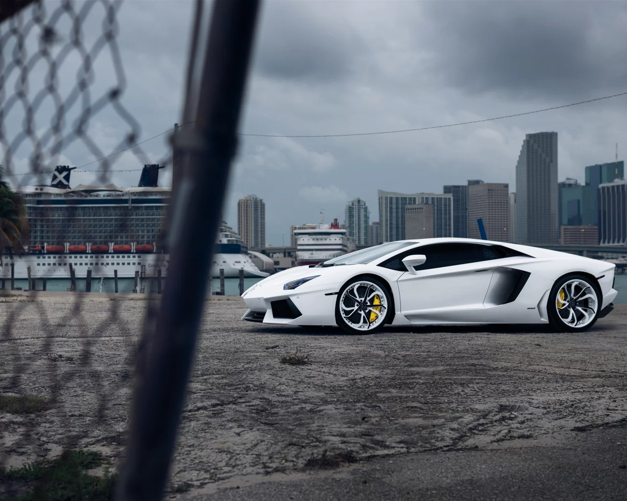 lamborghini, white, vellano mc customs, aventador