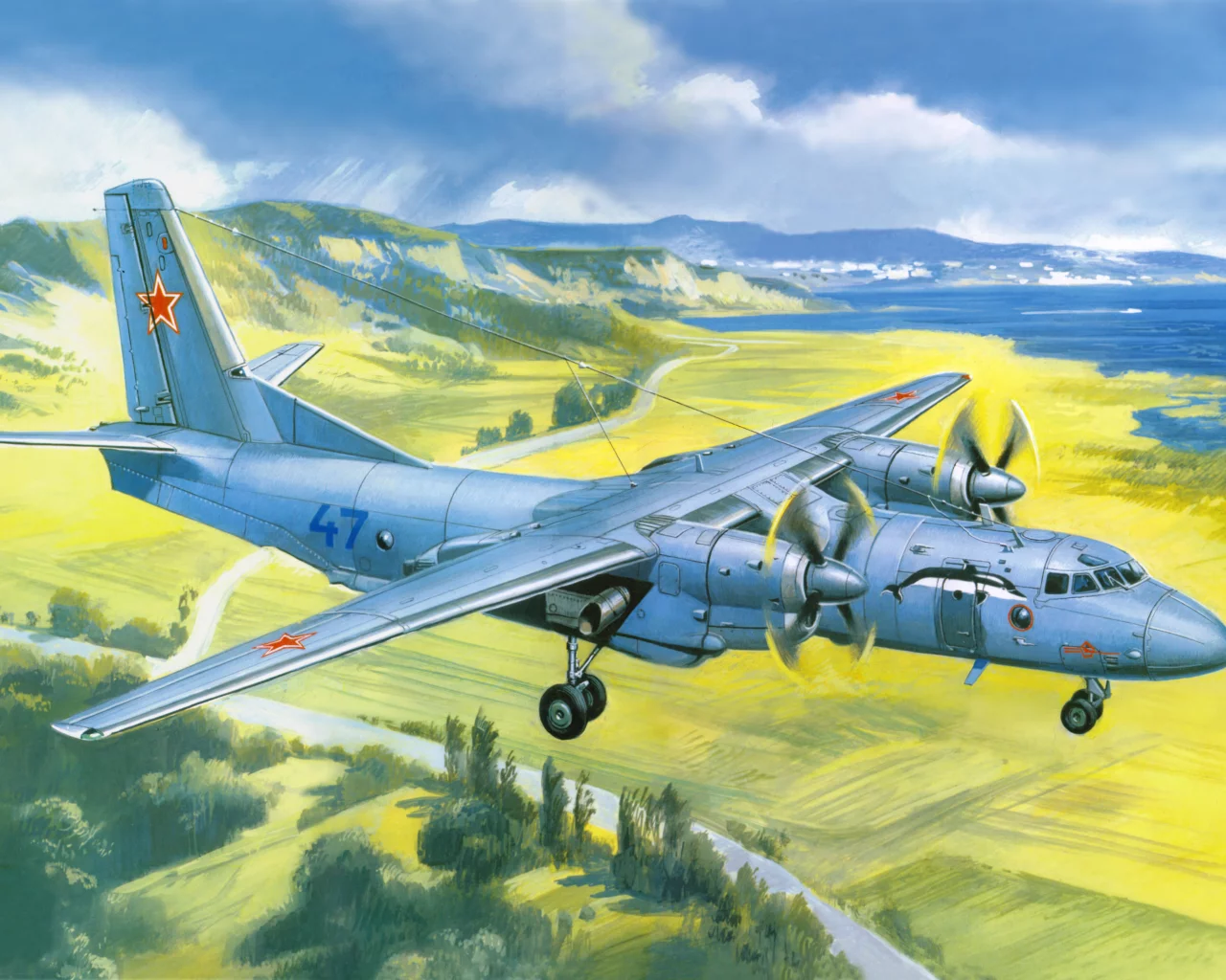 самолёт, военно-транспортный, авиация, ан-26, советский