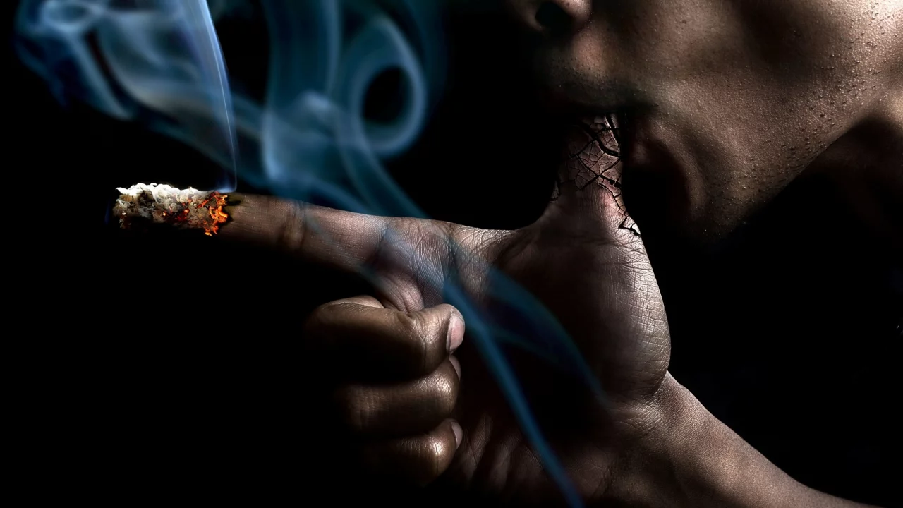 пальцы, рука, stop smoke, дым