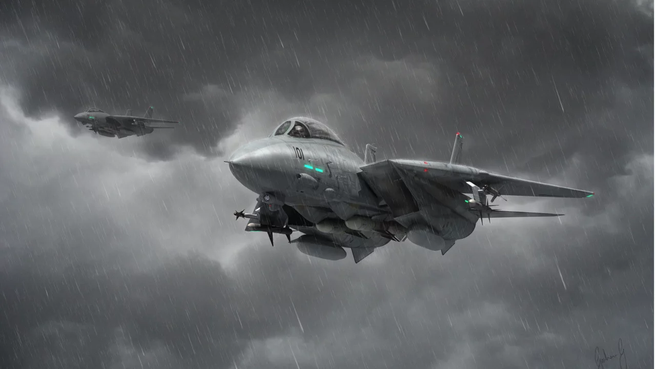 перехватчик, реактивный, томкэт, f-14, истребитель