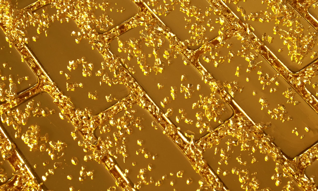 metal, gold, radiance, gold dust, grain, ingot, shine, bullion, tracery, texture, золото
