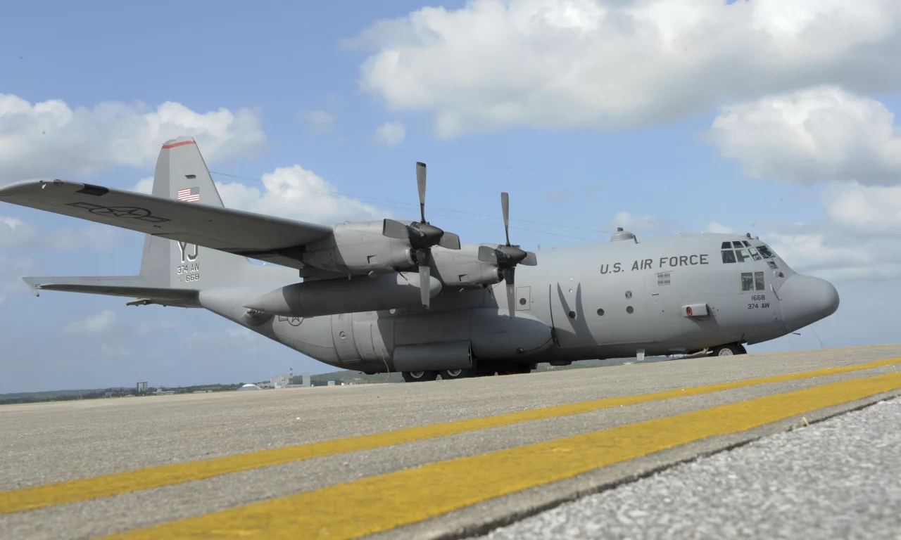 военно-транспортный, lockheed, kadena afb, hercules, us air force, c-130