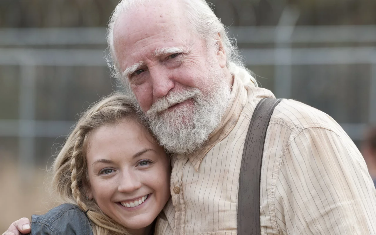 the walking dead, улыбки, scott wilson, emily kinney, актёры