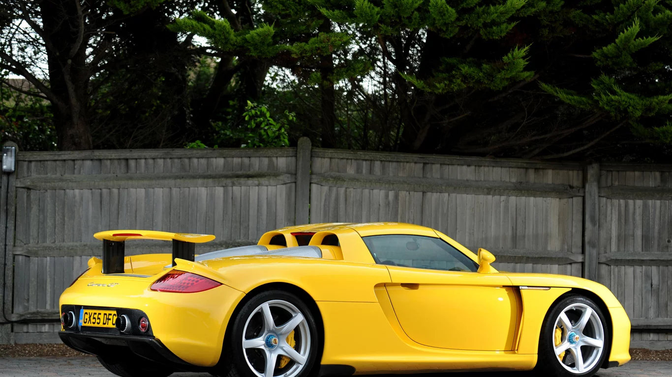 porsche, порше, желтый, carrera gt, суперкар, каррера гт