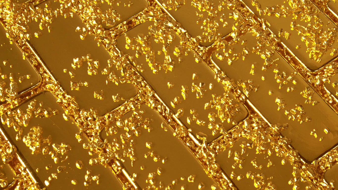 metal, gold, radiance, gold dust, grain, ingot, shine, bullion, tracery, texture, золото