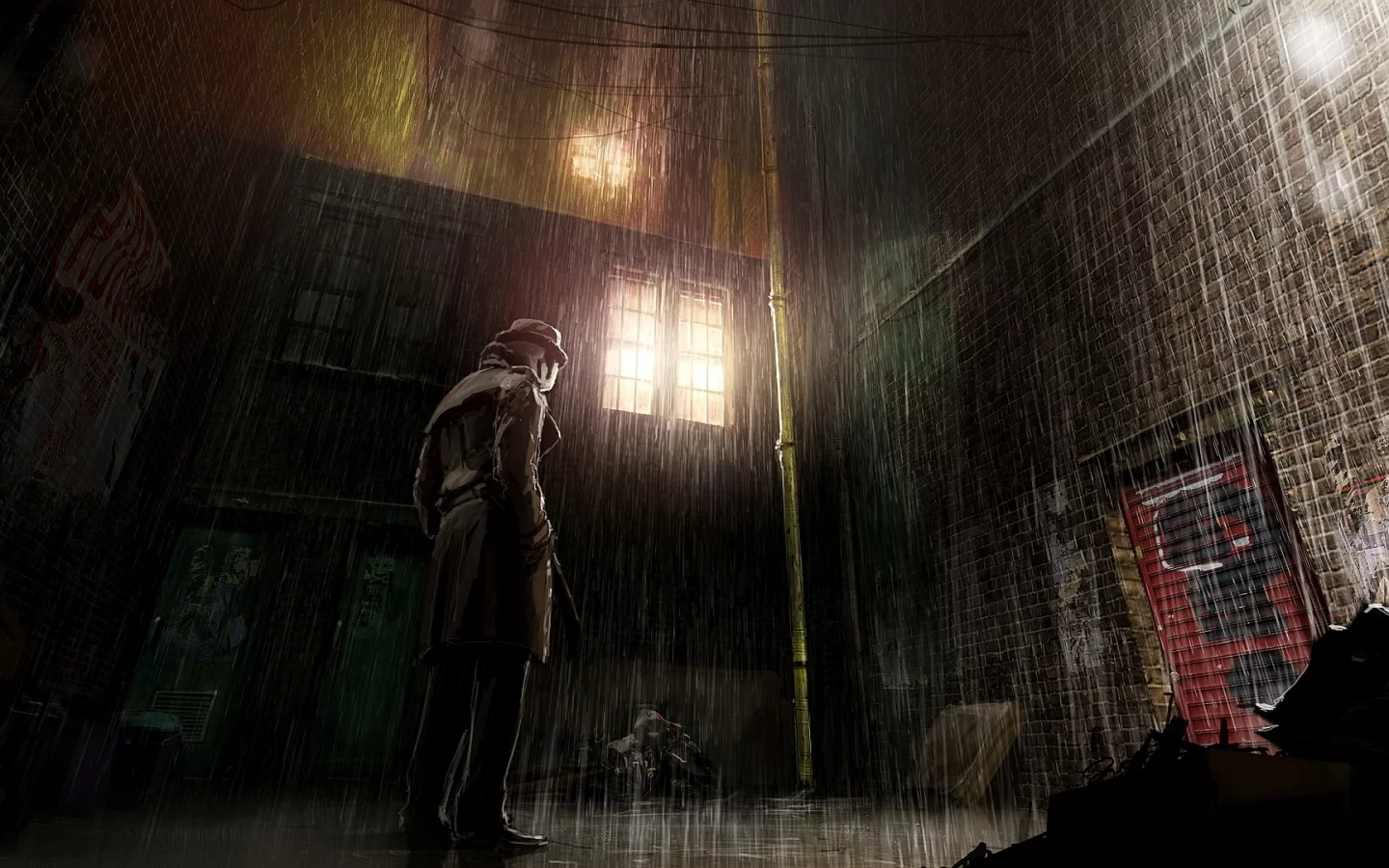дождь, watchmen, rorschach, улица, роршах, comics, город, хранители
