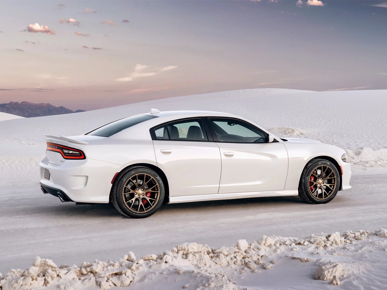 авто, белый, hellcat, додж, dodge, 2015, charger, чарджер, srt, пространство, природа, снег, зима