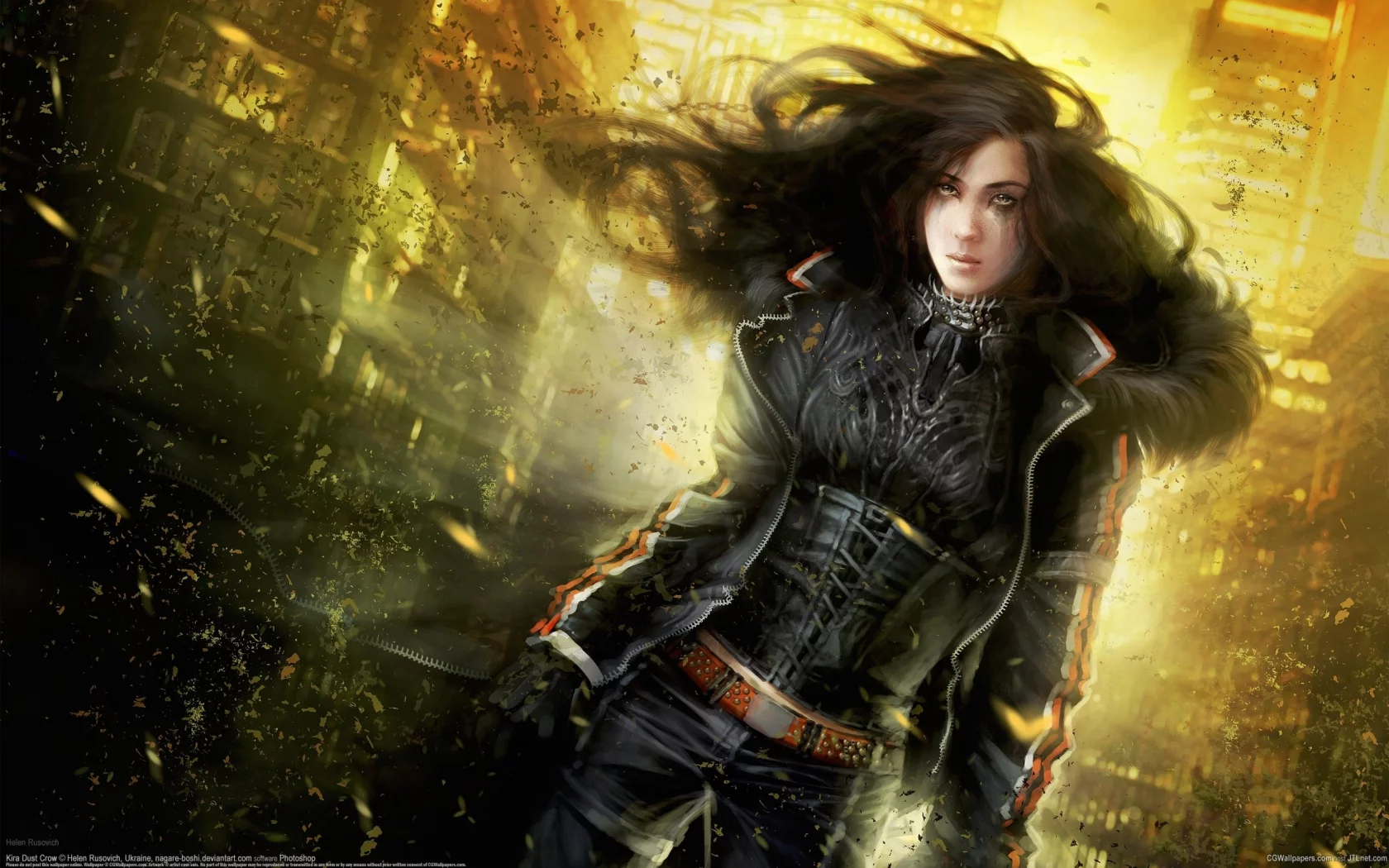 cgwallpapers, девушка, ветер, kira dust crow