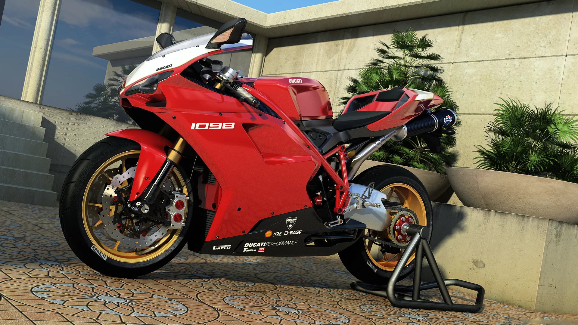 мотоцикл, графика, ducati, 1098, арт, dangeruss