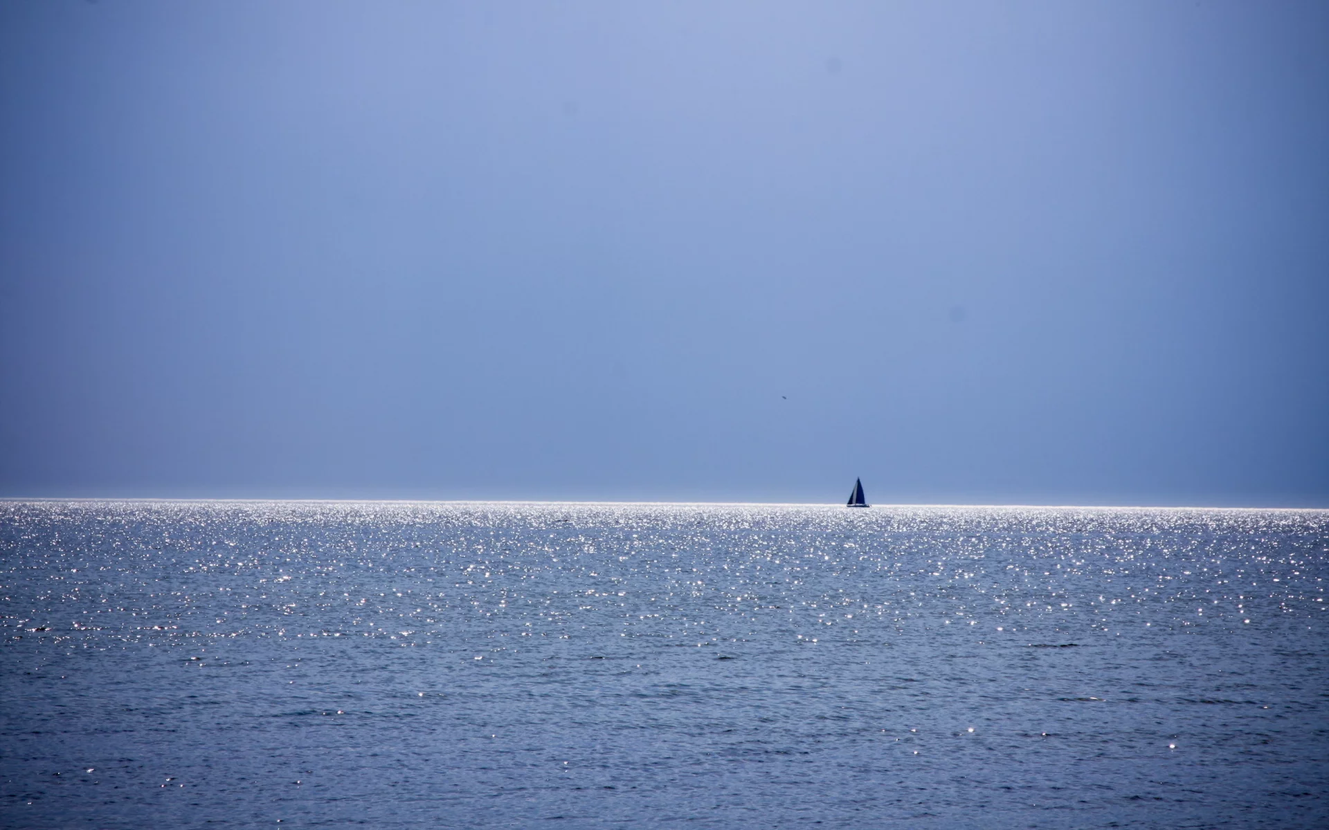 море, лодка, минимализм, пейзаж