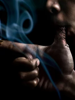 пальцы, рука, stop smoke, дым