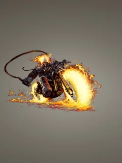 цепь, скелет, призрачный гонщик, череп, ghost rider, огонь