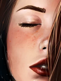 арт, art, gabrielle ragusi, крупным планом, живопись, лицо