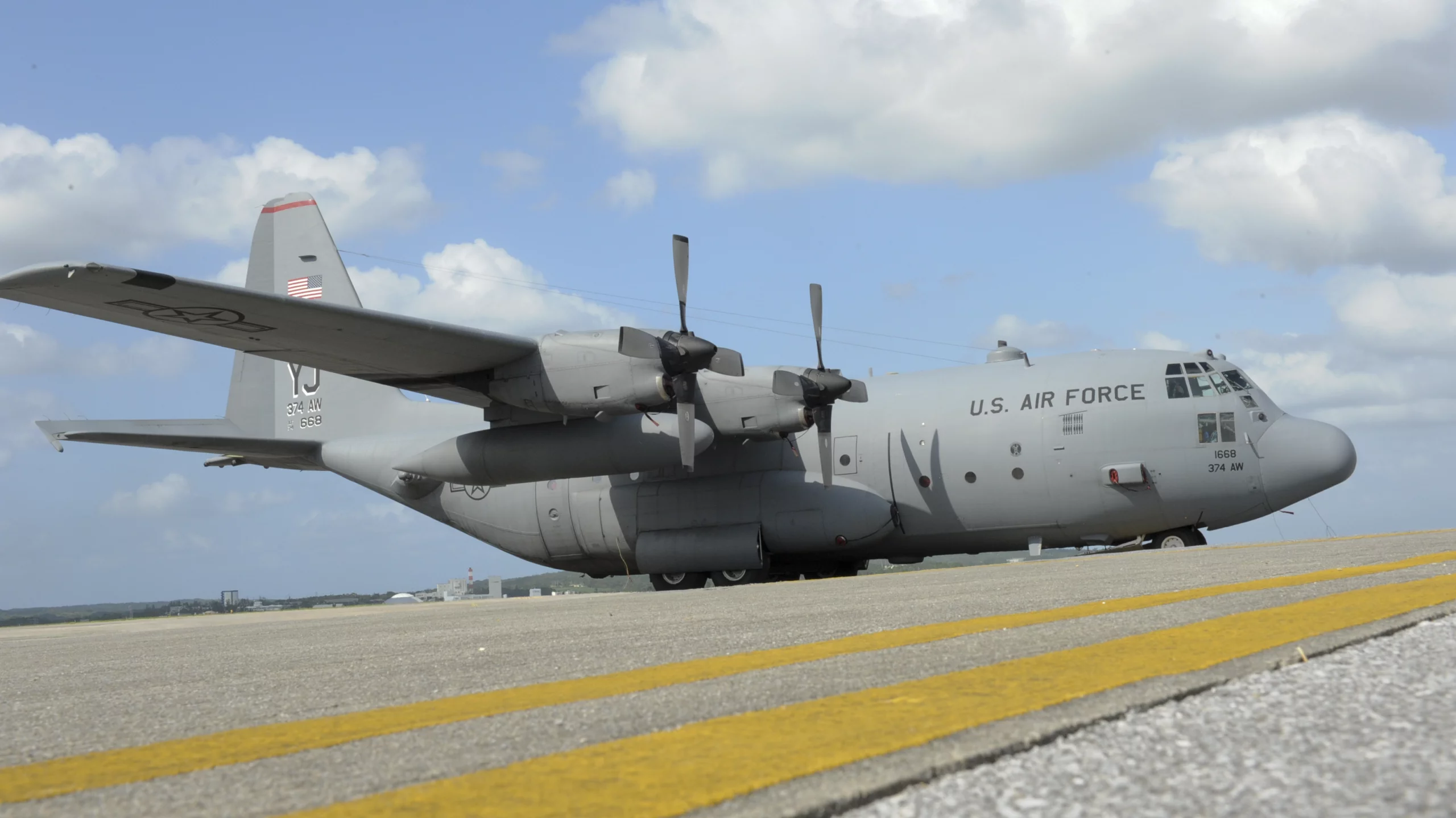 военно-транспортный, lockheed, kadena afb, hercules, us air force, c-130