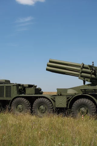 огня, система, реактивная, (рсзо), ураган, залпового