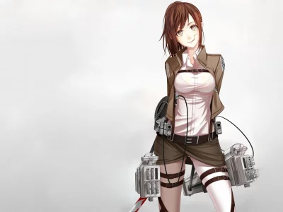 девушка, art, улыбка, sasha browse, взгляд, клинки, кровь, sorano