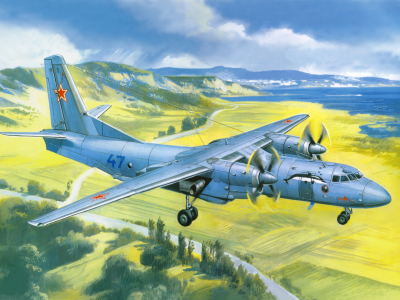 самолёт, военно-транспортный, авиация, ан-26, советский