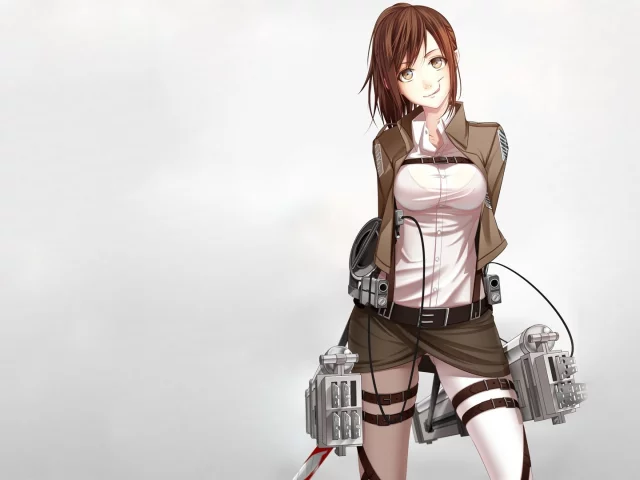 девушка, art, улыбка, sasha browse, взгляд, клинки, кровь, sorano